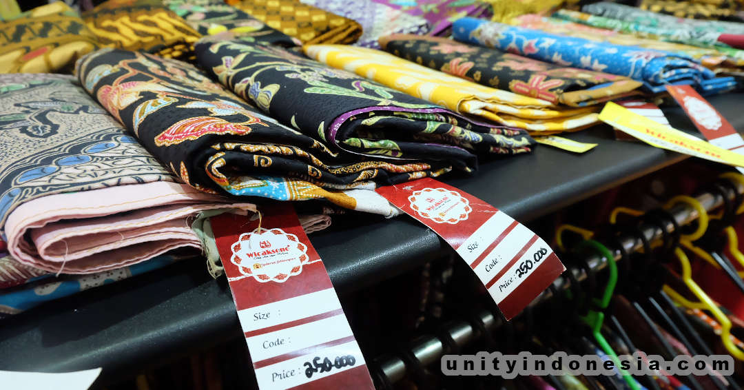 Colourful batik fabrics.