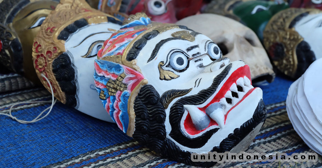 Traditional Indonesian masks.