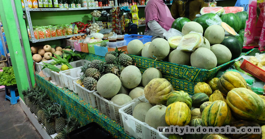 Tropical fruit in a Market stall.